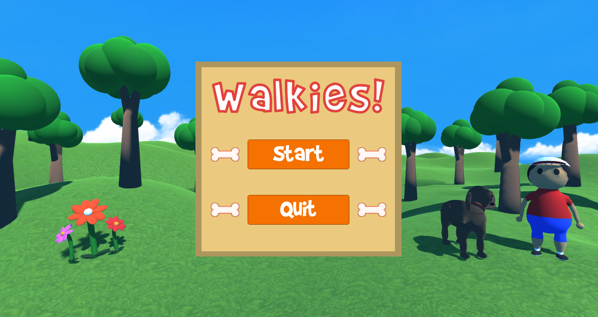 Walkies start menu.